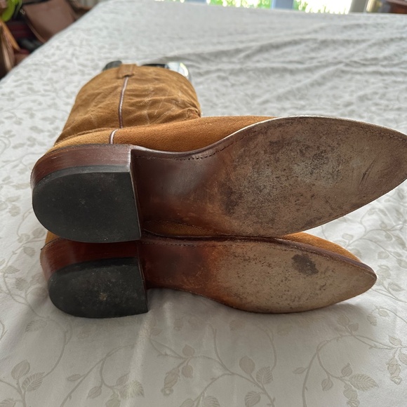 Men's 1883 Lucchese Leather Suede Cowboy Boots - Picture 2 of 9